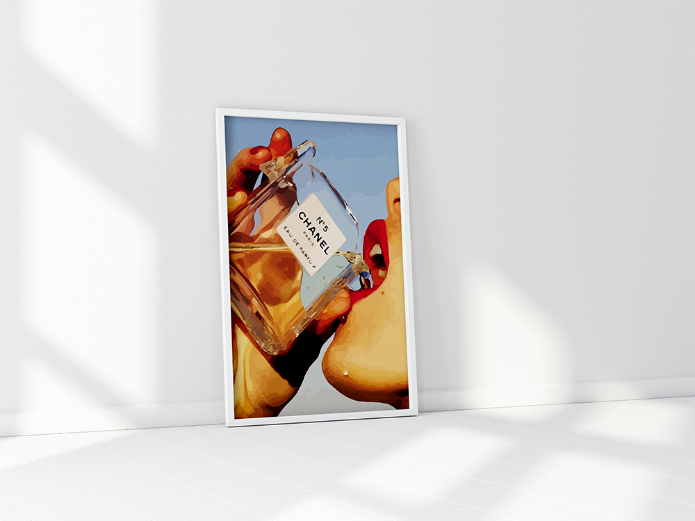 Chanel No. 5 Inspired Luxury Wall Art – 3 Piece Set